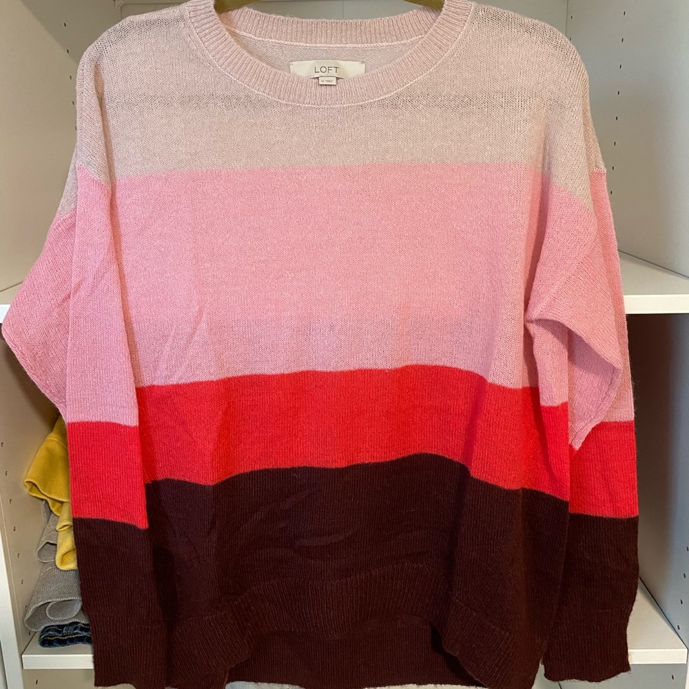 LOFT color-block sweater
